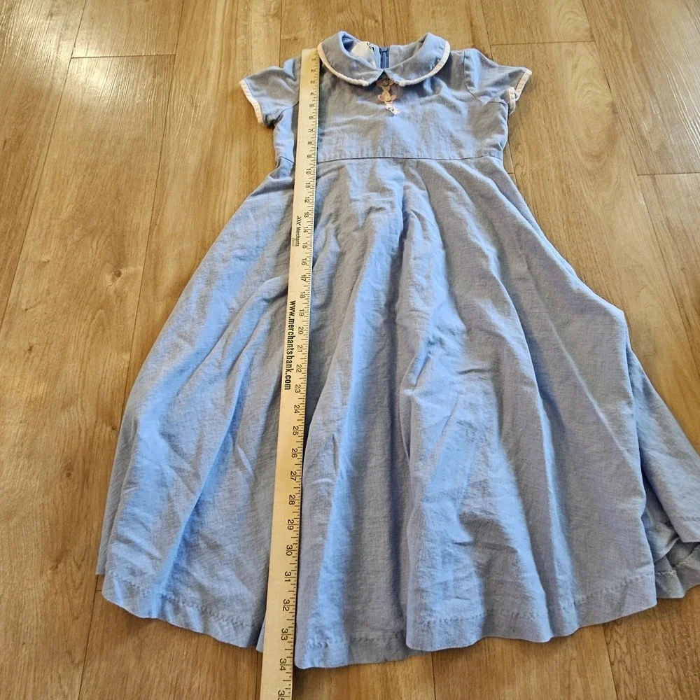 Vintage Two Turtle Doves by Sweet Potatoes Chambray Sundress Girls 8